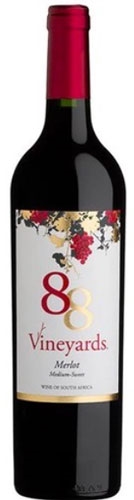 88 Vineyards Merlot Medium-Sweet  ไวน์ wine ยกลัง 12 ขวด 9000 บาท