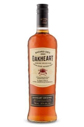 Bacardi Oakheart Spiced Rum Spirit Drink 1 L วอดก้า / เตกีล่า vodka / tequila ยกลัง 12 ขวด 8800 บาท (35%)