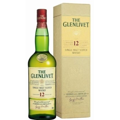 Glenlivet 12 Years Old 1 L ซิงเกิ้ลมอลต์ single malt ยกลัง 12 ขวด 19000 บาท (40%)