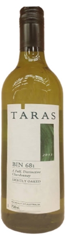Taras Bin 681 Chardonnay    ยกลัง 12 ขวด 5600 บาท