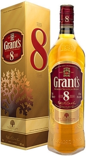 grant's 8 year 700 ML เหล้า whiskey ยกลัง 12 ขวด 9500 บาท