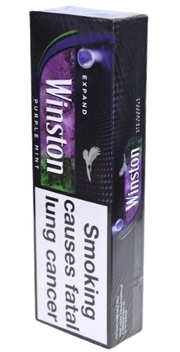 winston purple mint  บุหรี cigarette (Tar : 7 mg Nicotin : 0.6 mg Cabon : 9 mg country : Philippine)